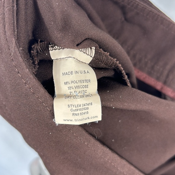 Trina Turk Wide Leg Cuffed Ankle Dress Pants | Size 4 - Picture 5 of 5